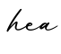 单词hea书写