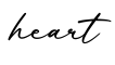 单词heart书写