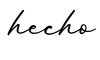 单词hecho书写