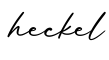 单词heckel书写