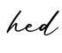 单词hed书写