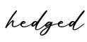 单词hedged书写