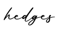 单词hedges书写