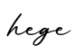 单词hege书写