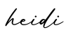 单词heidi书写