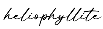 单词heliophyllite书写