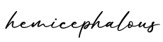 单词hemicephalous书写