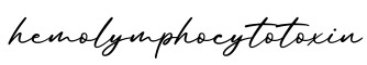 单词hemolymphocytotoxin书写