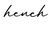 单词hench书写