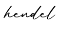单词hendel书写