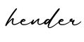 单词hender书写