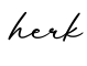 单词herk书写
