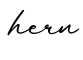 单词hern书写