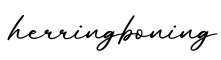 单词herringboning书写