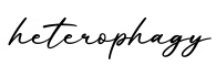 单词heterophagy书写
