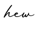 单词hew书写