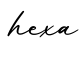 单词hexa书写