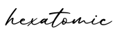 单词hexatomic书写