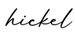 单词hickel书写