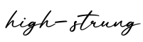 单词high-strung书写