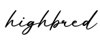 单词highbred书写