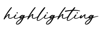 单词highlighting书写