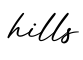 单词hills书写