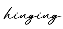 单词hinging书写