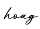 单词hoag书写