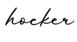 单词hocker书写