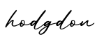 单词hodgdon书写