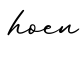 单词hoen书写