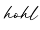 单词hohl书写