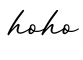 单词hoho书写