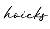 单词hoicks书写