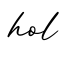 单词hol书写