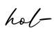单词hol-书写