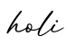 单词holi书写