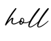 单词holl书写