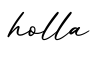 单词holla书写