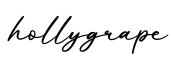 单词hollygrape书写