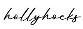 单词hollyhocks书写