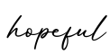 单词hopeful书写