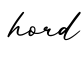 单词hord书写