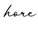 单词hore书写