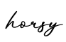 单词horsy书写