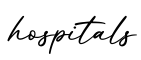 单词hospitals书写