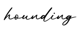 单词hounding书写