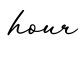 单词hour书写