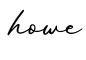 单词howe书写